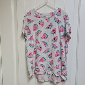 Old Navy Watermelon Print Kids Tee - Pink and Green Kids Children X Large  14-16